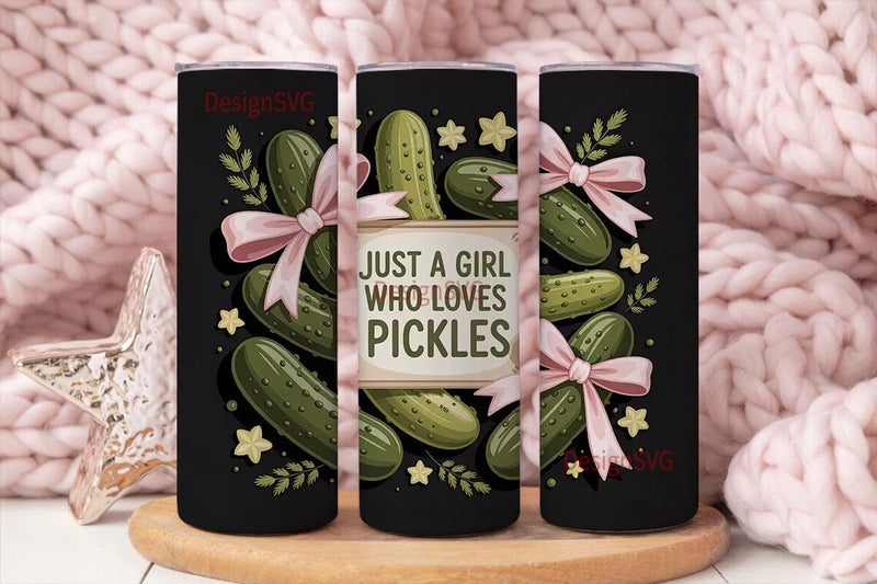 Pickle Lover 20oz Tumbler Wrap Sublimation DesignSVG 