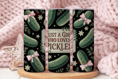 Pickle Lover 20oz Tumbler Wrap Sublimation DesignSVG 