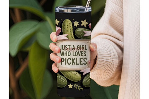 Pickle Lover 20oz Tumbler Wrap Sublimation DesignSVG 