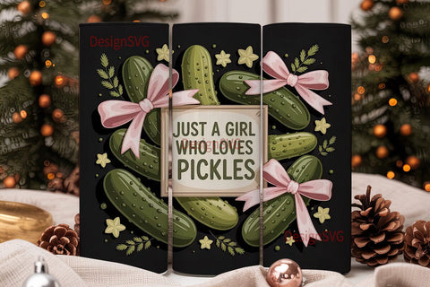 Pickle Lover 20oz Tumbler Wrap Sublimation DesignSVG 