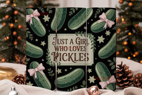 Pickle Lover 20oz Tumbler Wrap Sublimation DesignSVG 