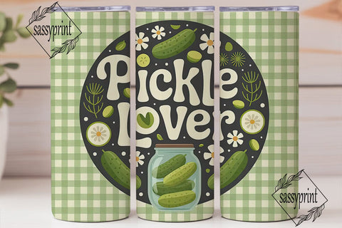 Pickle Lover 20oz Tumbler Wrap Sublimation sassyprint 