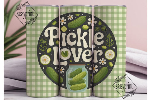 Pickle Lover 20oz Tumbler Wrap Sublimation sassyprint 
