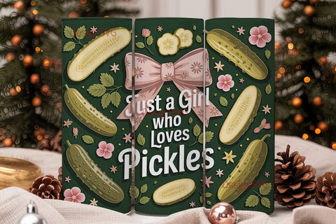 Pickle Lover Tumbler Wrap Sublimation DesignSVG 