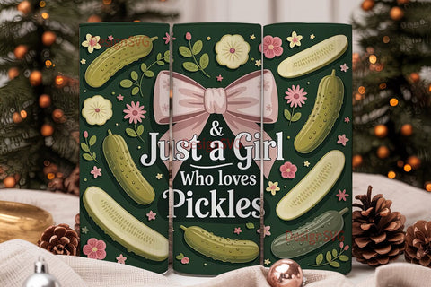 Pickle Lover Tumbler Wrap Sublimation DesignSVG 