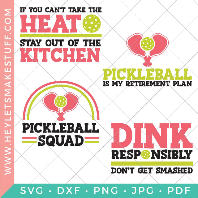 Pickleball Bundle SVG Hey Let's Make Stuff 