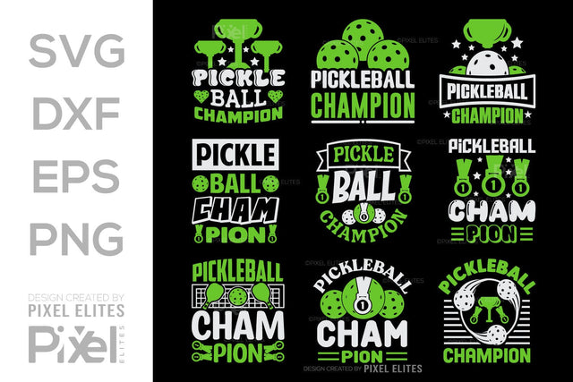 Pickleball Champion SVG Pickleball Game Bundle Pickleball Quote Design PET 00511 SVG ETC Craft 