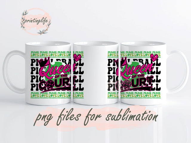 Pickleball Dink Diva Mug Wrap Design, Instant Digital Design Download Mug Wrap Design, Mug Design PNG Sublimation PrintingLife 