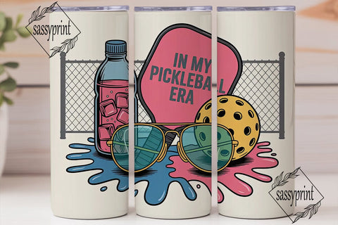 Pickleball Era 20oz Tumbler Wrap Sublimation sassyprint 