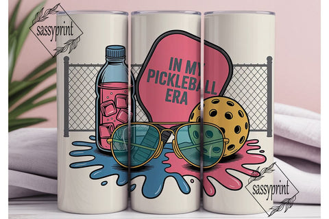 Pickleball Era 20oz Tumbler Wrap Sublimation sassyprint 