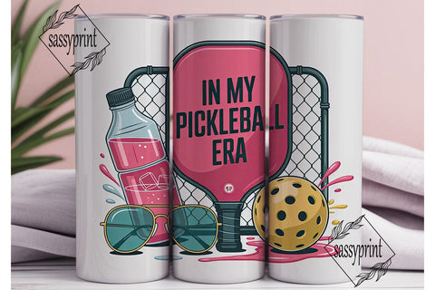 Pickleball Era 20oz Tumbler Wrap Sublimation sassyprint 