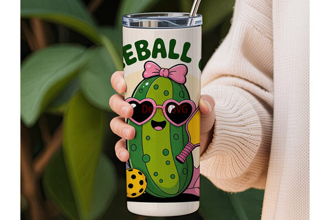 Pickleball Girl 20oz Tumbler Wrap Sublimation DesignSVG 