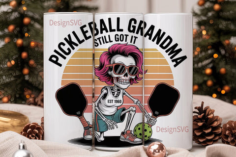 Pickleball Grandma 20oz Tumbler Wrap Sublimation DesignSVG 