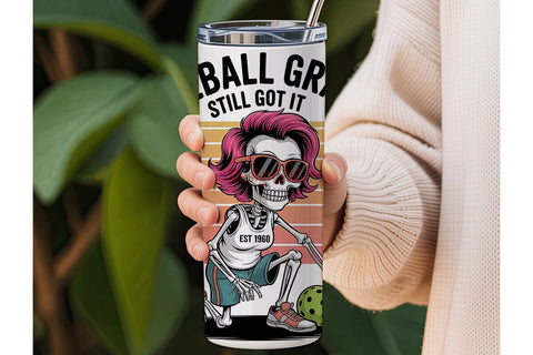 Pickleball Grandma 20oz Tumbler Wrap Sublimation DesignSVG 