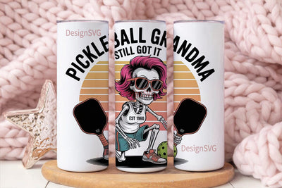 Pickleball Grandma 20oz Tumbler Wrap Sublimation DesignSVG 