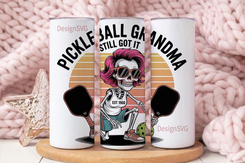 Pickleball Grandma 20oz Tumbler Wrap Sublimation DesignSVG 