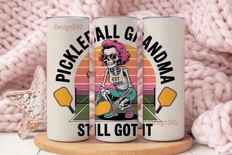 Pickleball Grandma 20oz Tumbler Wrap Sublimation DesignSVG 