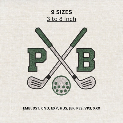 Pickleball Monogram Machine Embroidery Design – Crossed Paddles Ball Sports Initial Design Embroidery/Applique DESIGNS PatternFeed8 