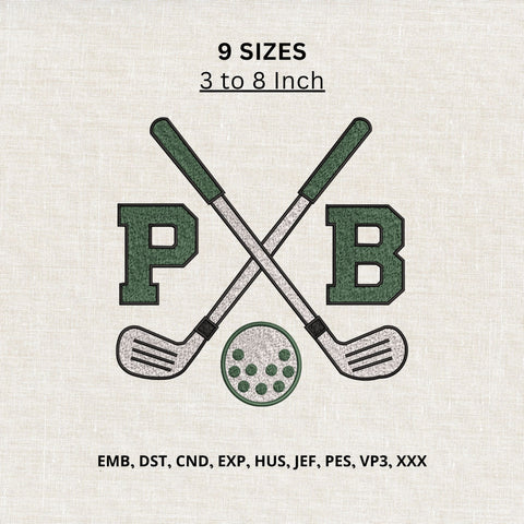 Pickleball Monogram Machine Embroidery Design – Crossed Paddles Ball Sports Initial Design Embroidery/Applique DESIGNS PatternFeed8 