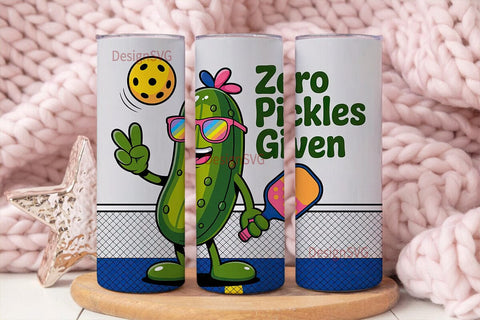 Pickleball Pickle 20oz Tumbler Wrap Sublimation DesignSVG 