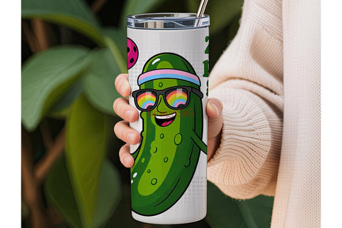 Pickleball Pickle 20oz Tumbler Wrap Sublimation DesignSVG 