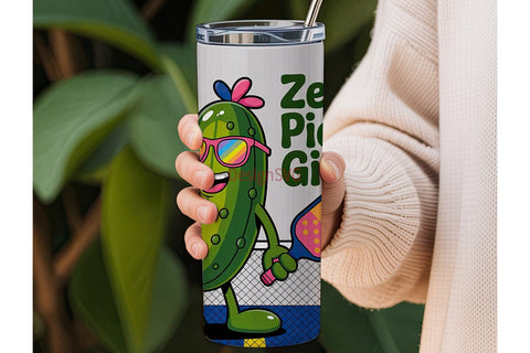 Pickleball Pickle 20oz Tumbler Wrap Sublimation DesignSVG 