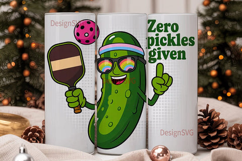 Pickleball Pickle 20oz Tumbler Wrap Sublimation DesignSVG 