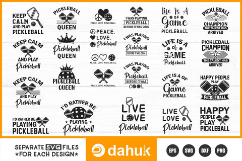 Pickleball SVG Bundle, Pickleball svg, Pickleball Cricut Files, Pickleball Tshirt Design, Pickleball Cut files, Pickleball png, Pickleball svg design, Pickleball cutting file SVG dahukdesign 