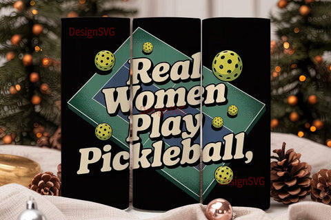 Pickleball Women 20oz Tumbler Wrap Sublimation DesignSVG 
