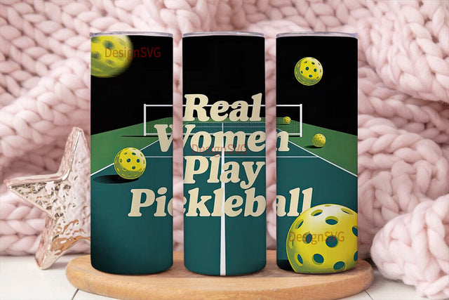Pickleball Women 20oz Tumbler Wrap Sublimation DesignSVG 