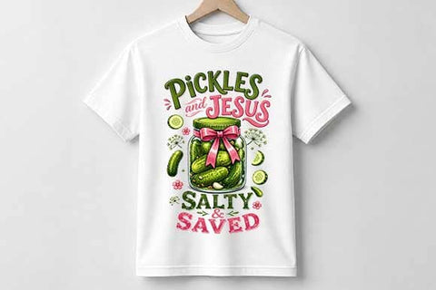 Pickles And Jesus PNG | Salty And Saved Christian Sublimation PNG SVG BillahCrafts 