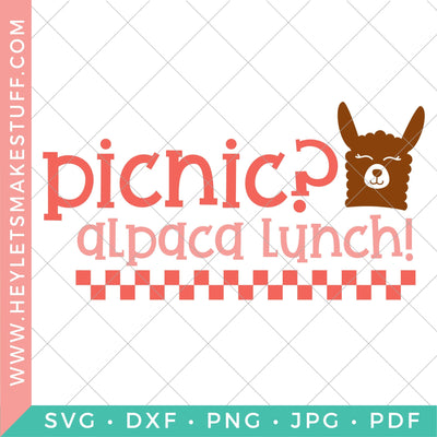 Picnic? Alpaca Lunch! SVG Hey Let's Make Stuff 