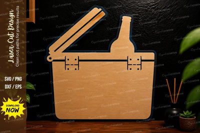 Picnic Basket Design laser cut svg File SVG Regulrcrative 