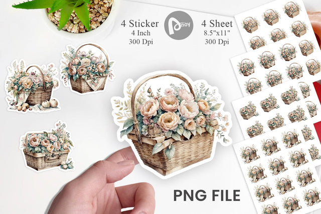 Picnic Basket Sticker Sublimation artnoy 
