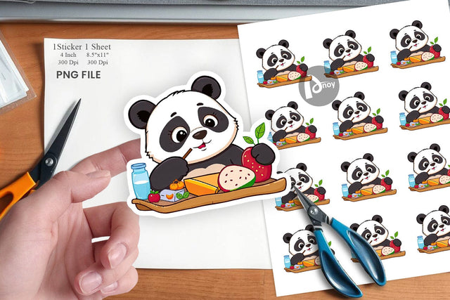 Picnic Panda Sticker Sublimation artnoy 