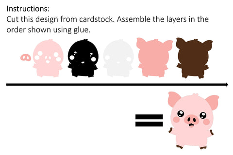 Pig Design SVG Digital Gems 