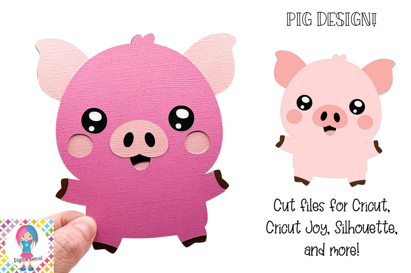 Pig Design SVG Digital Gems 