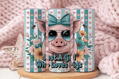 Pig Lover 20oz Tumbler Design Sublimation DesignSVG 