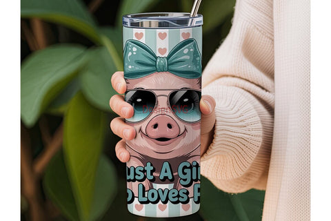 Pig Lover 20oz Tumbler Design Sublimation DesignSVG 
