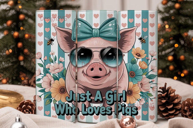 Pig Lover 20oz Tumbler Design Sublimation DesignSVG 