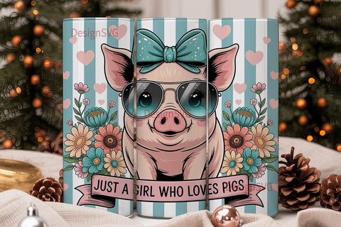 Pig Lover 20oz Tumbler Design Sublimation DesignSVG 