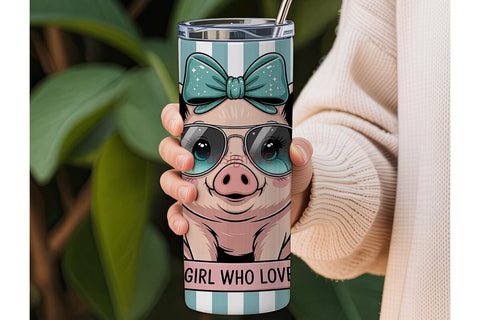 Pig Lover 20oz Tumbler Design Sublimation DesignSVG 