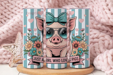 Pig Lover 20oz Tumbler Design Sublimation DesignSVG 