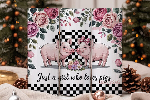 Pig Lover 20oz Tumbler Wrap Sublimation DesignSVG 