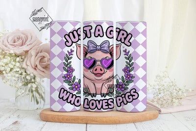 Pig Lover 20oz Tumbler Wrap Sublimation sassyprint 