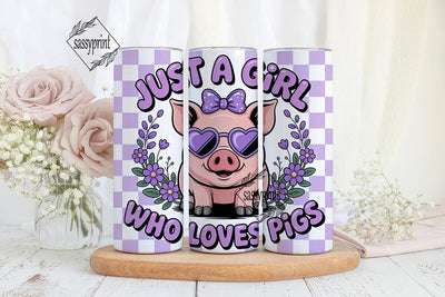 Pig Lover 20oz Tumbler Wrap Sublimation sassyprint 