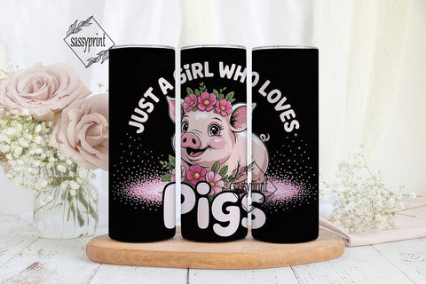 Pig Lover Tumbler Wrap PNG Sublimation sassyprint 
