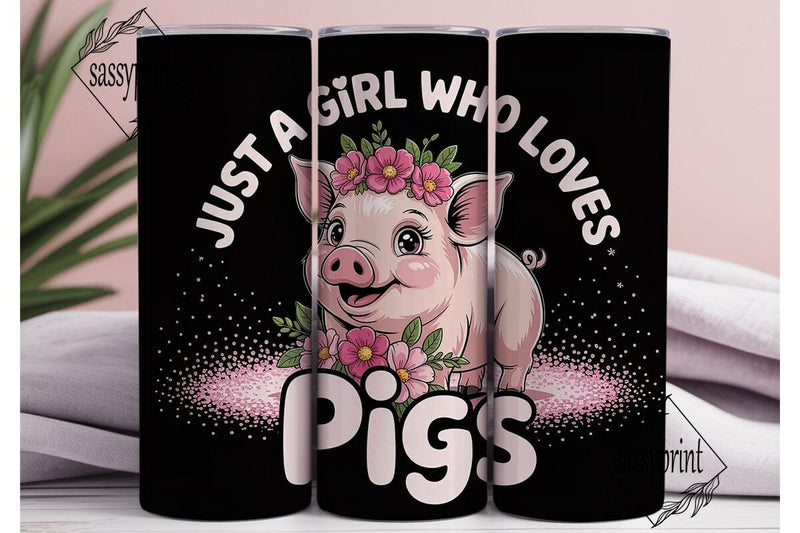 Pig Lover Tumbler Wrap PNG Sublimation sassyprint 