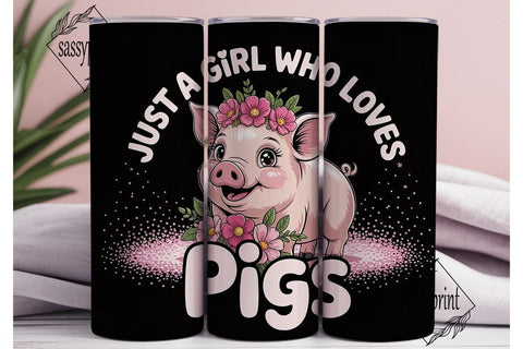 Pig Lover Tumbler Wrap PNG Sublimation sassyprint 