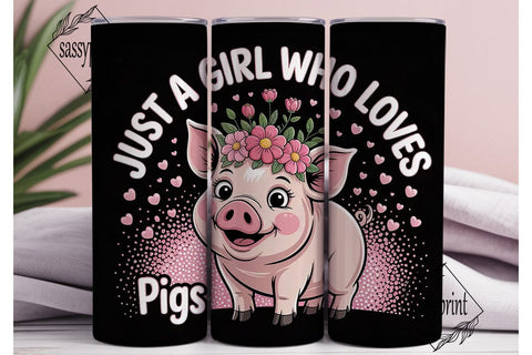 Pig Lover Tumbler Wrap PNG Sublimation sassyprint 